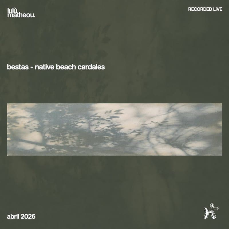 Tapa del set: verde oscuro con sombras de hojas, «bestas - native beach cardales», abril 2026.
